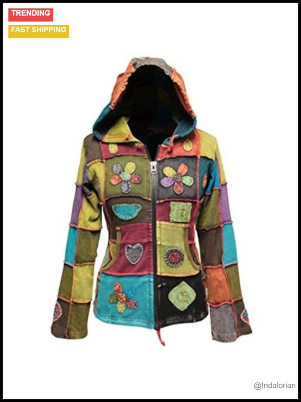 Handmade 100% Cotton Hoodie with Embroidery